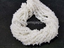 White Rainbow Rough Nugget Beads